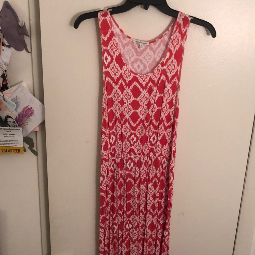 *SOLD* Coral print maxi dress